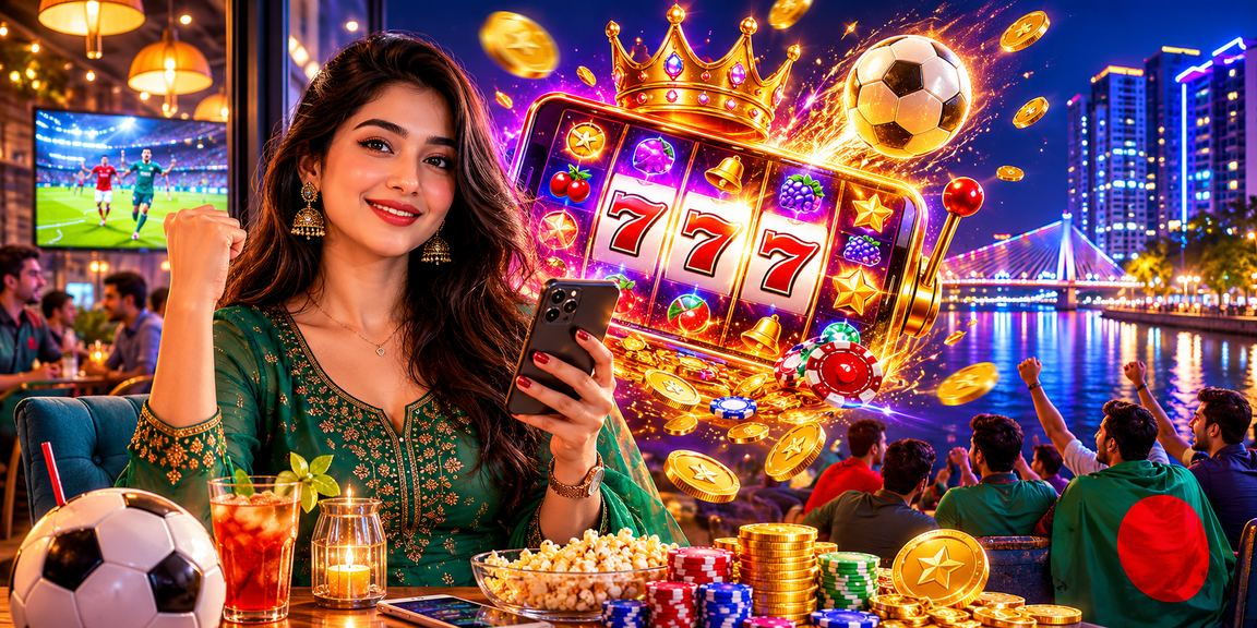 ঢাকায় রাতের বাজার পরিবেশে স্লট গেম ও প্রোমোশন বোনাস উপভোগ