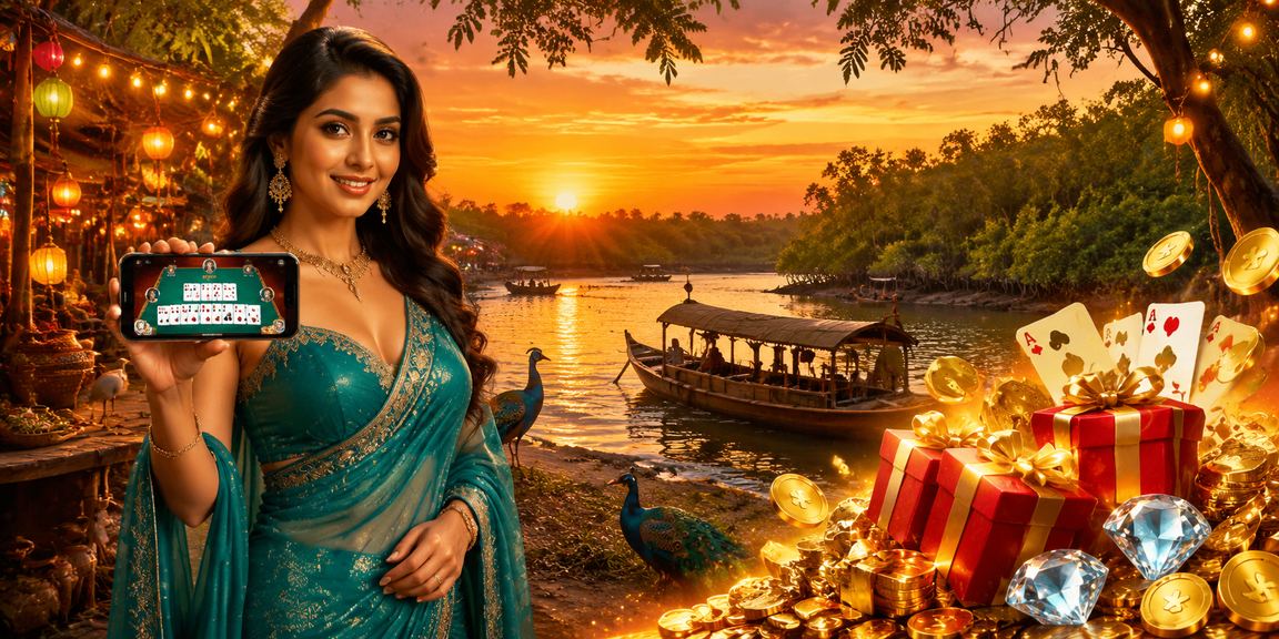 সুন্দরবনের রাতের বাজারে রামি গেম ও বিনোদন পরিবেশ — dls26